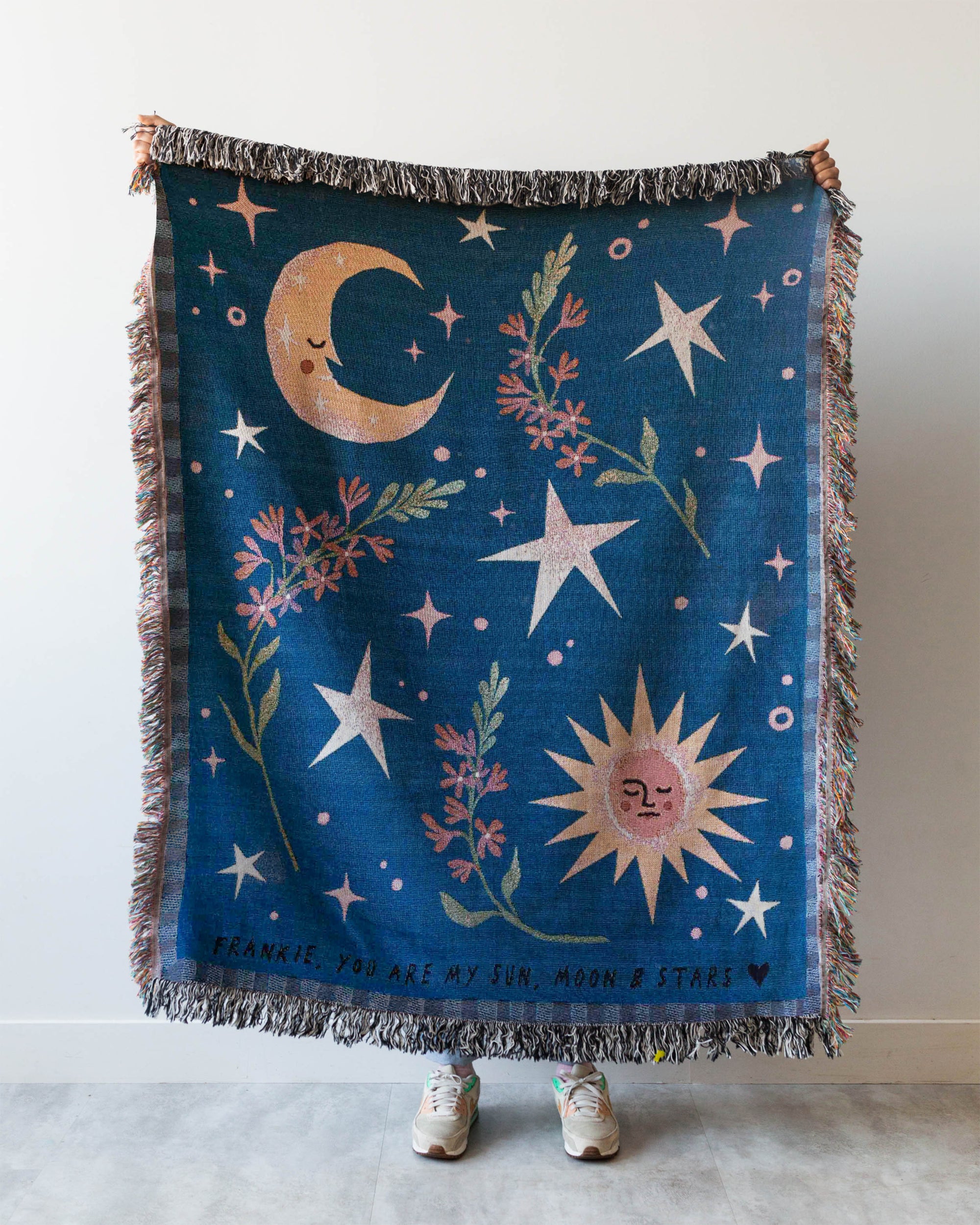 Sun & Moon Blanket | Personalized Celestial Throw - Frankie Print Co