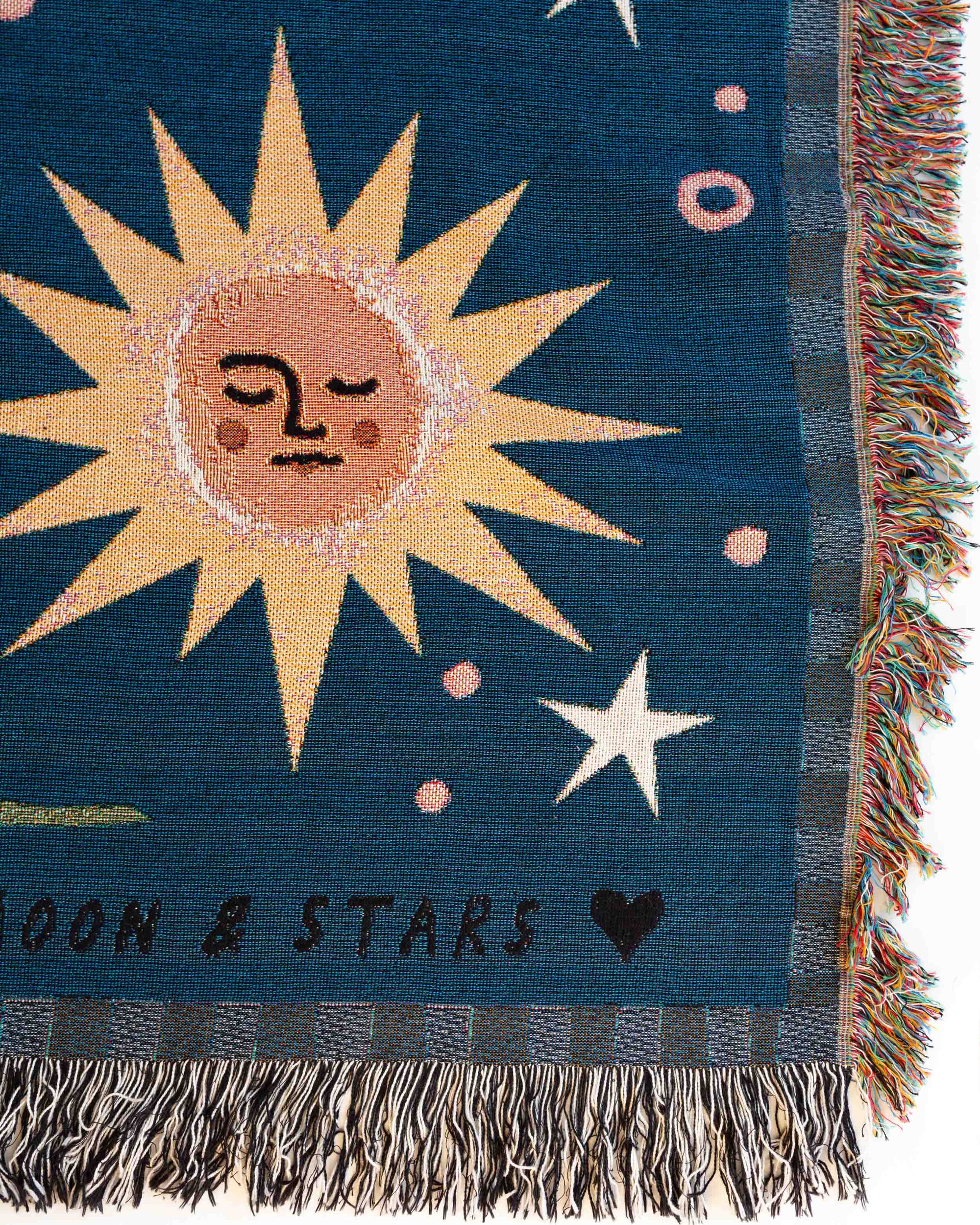 Sun & Moon Blanket | Personalized Celestial Throw - Frankie Print Co