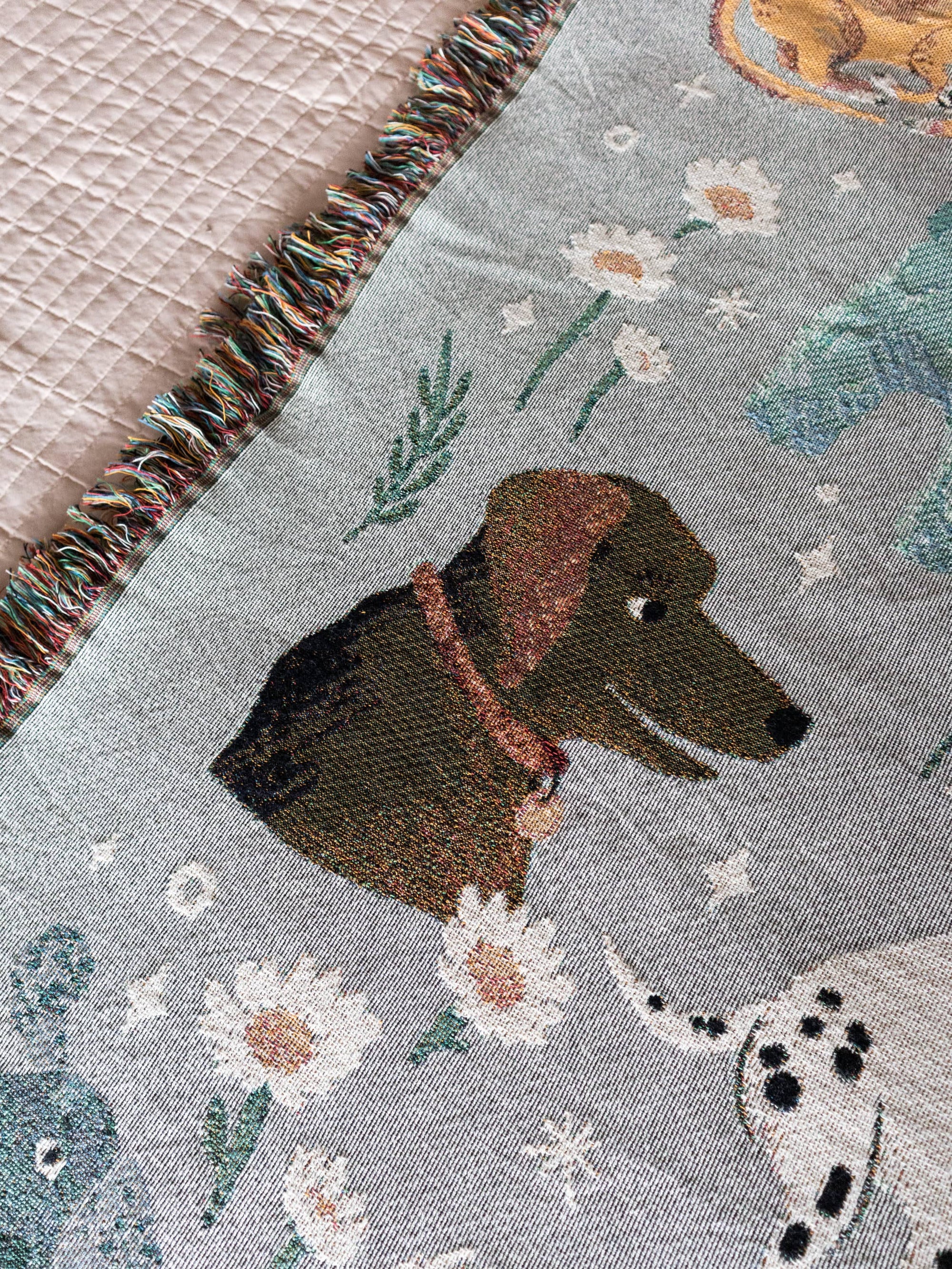 Dog Throw Blanket | Woven Gift for Dog Lovers - Frankie Print Co