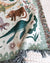 Dinosaur Throw Blanket (White)