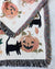 Pumpkin & Cats Throw Blanket