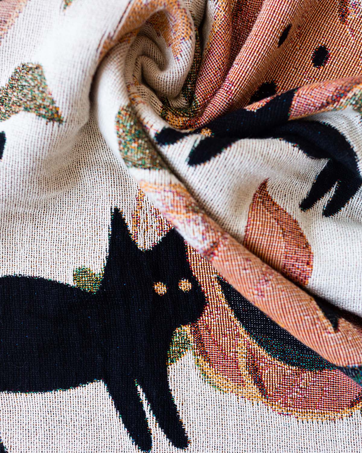 Pumpkin & Cats Throw Blanket