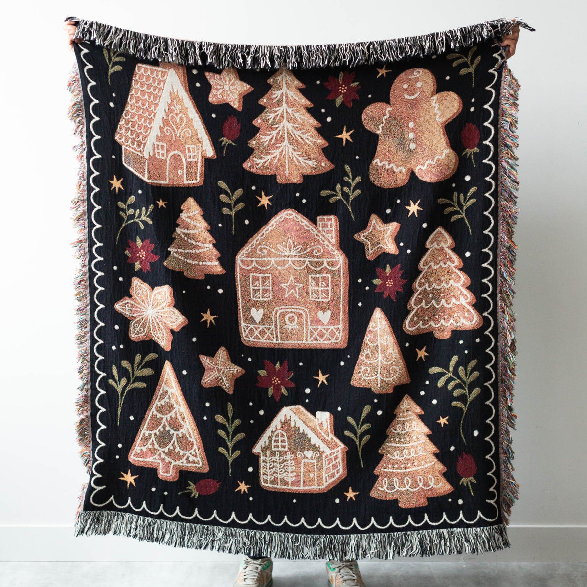 Gingerbread Throw Blanket Frankie Print Co