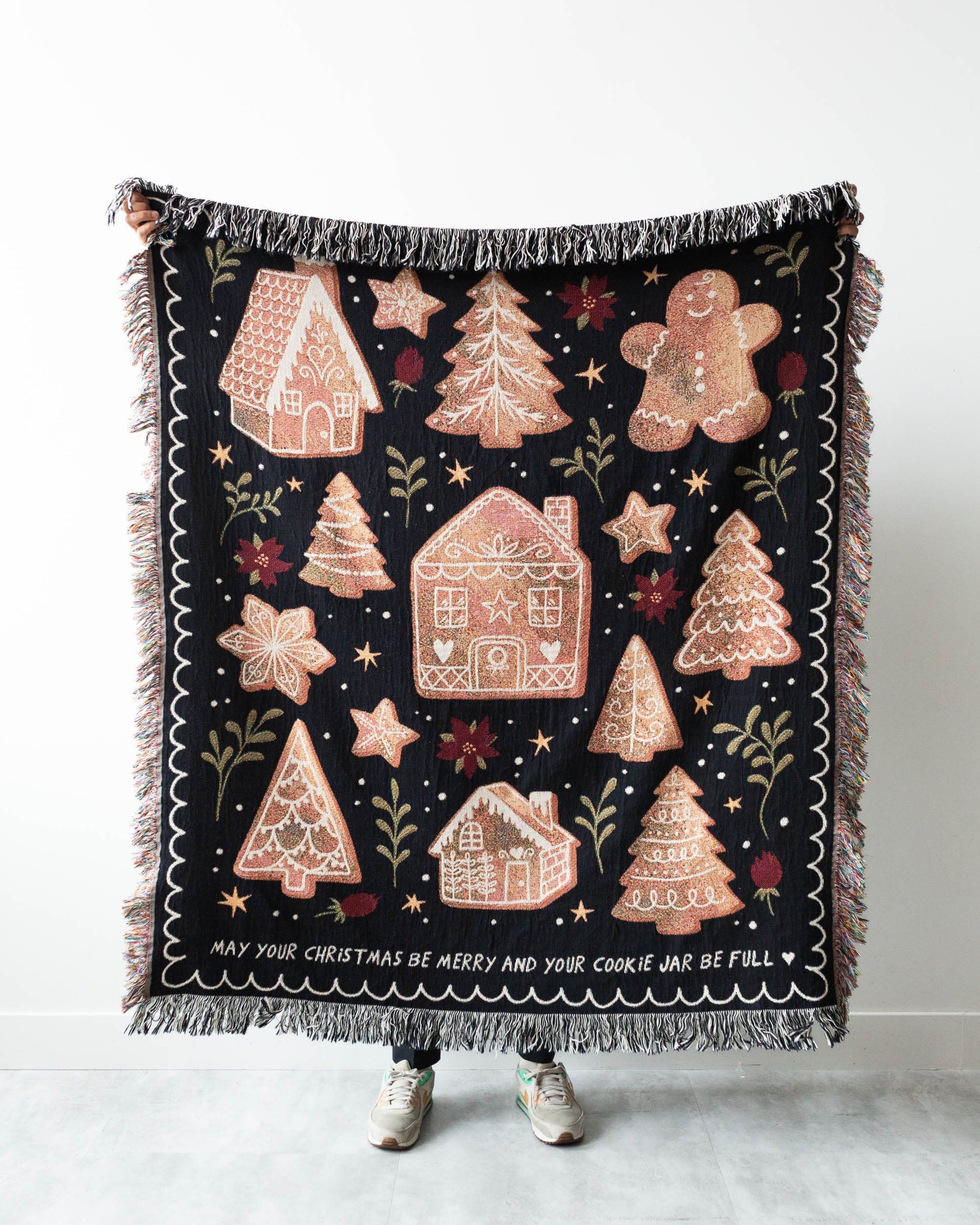 Gingerbread Throw Blanket Frankie Print Co