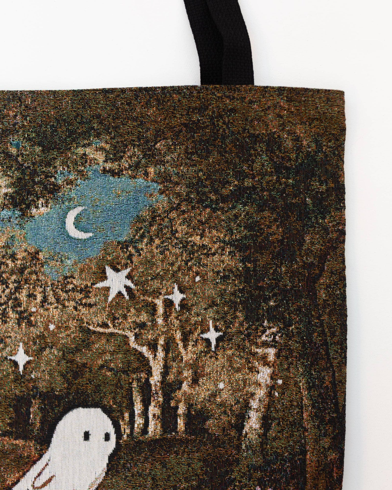 Ghost & Black Cat Woven Tote
