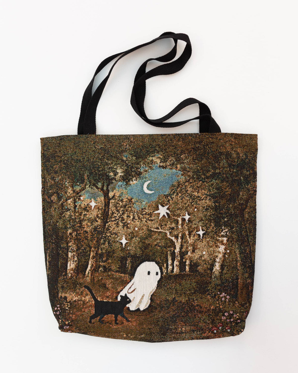 Ghost &amp; Black Cat Woven Tote
