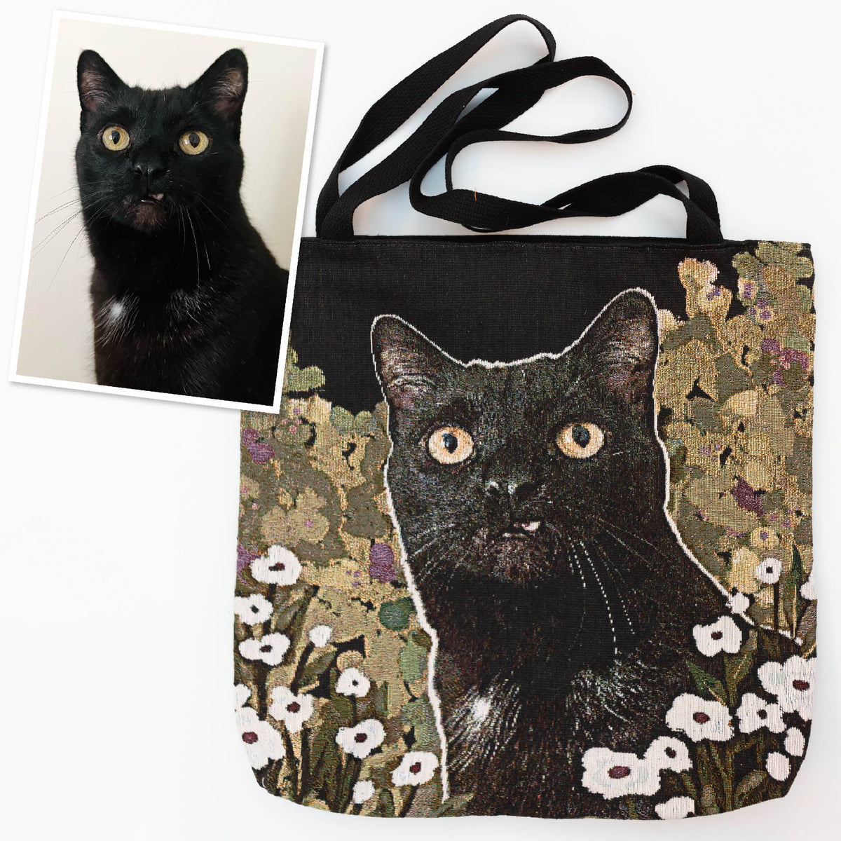 Custom Pet Photo Tote Bag: Garden