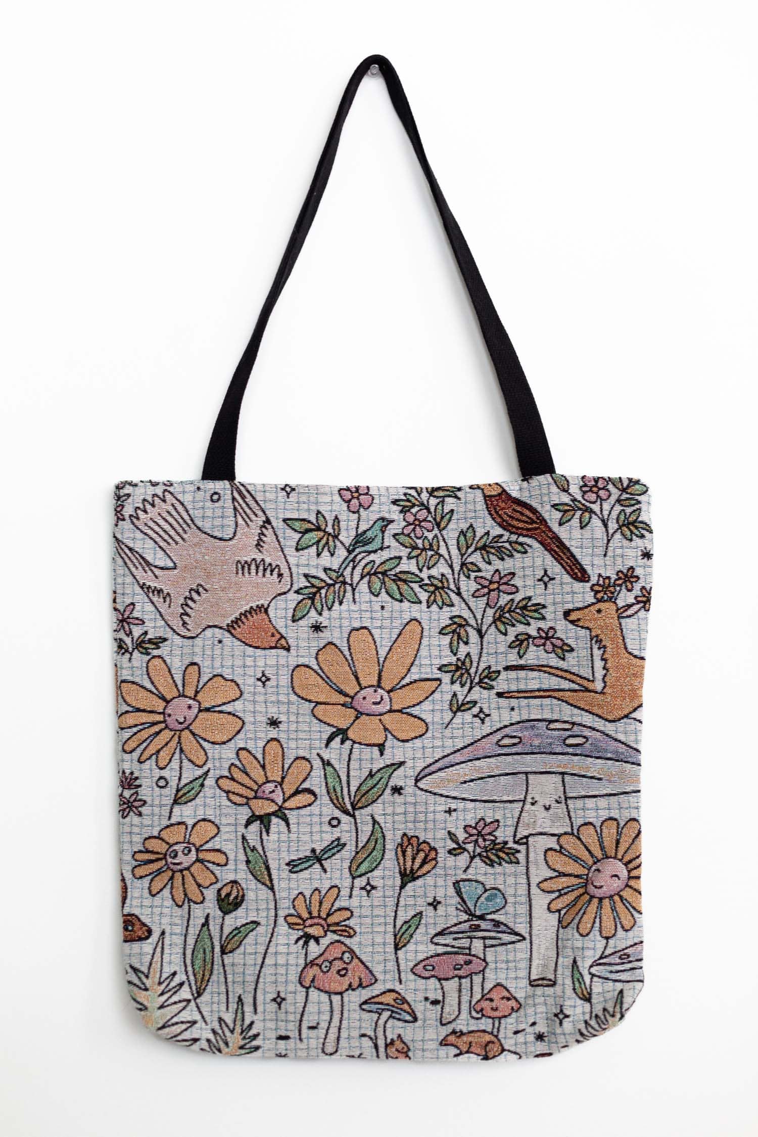 Happy Forest Woven Tote