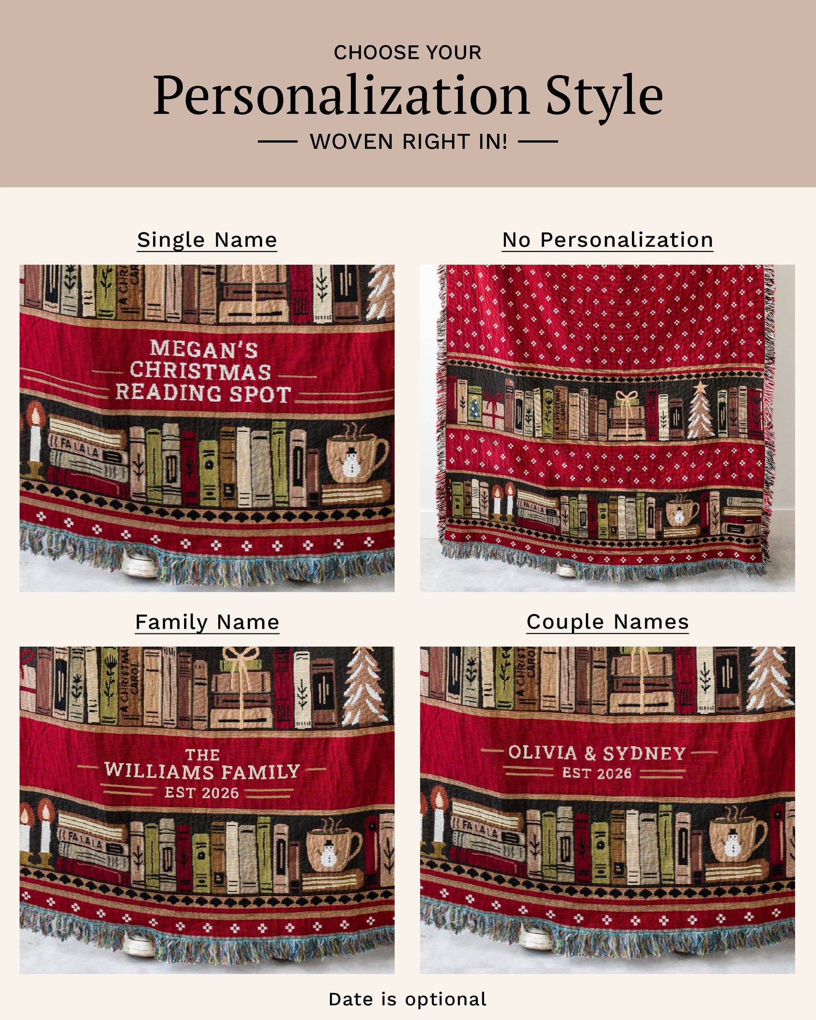 Christmas Books Blanket