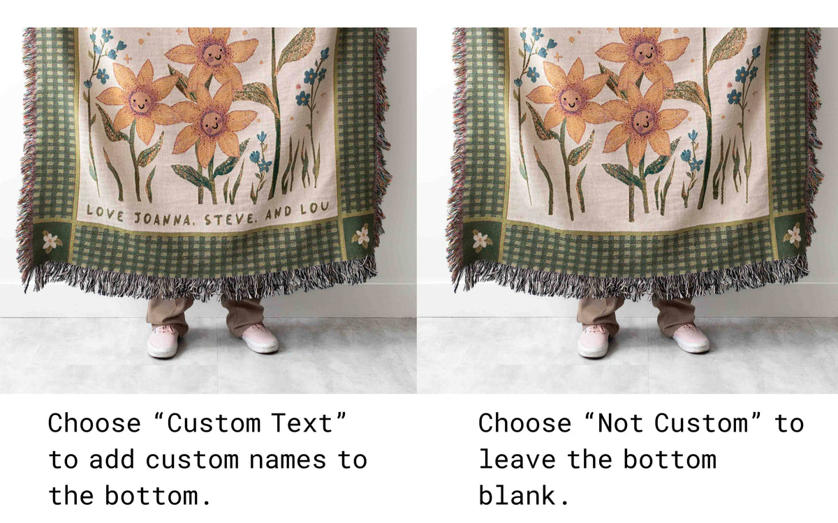 Grateful Garden Personalized Blanket