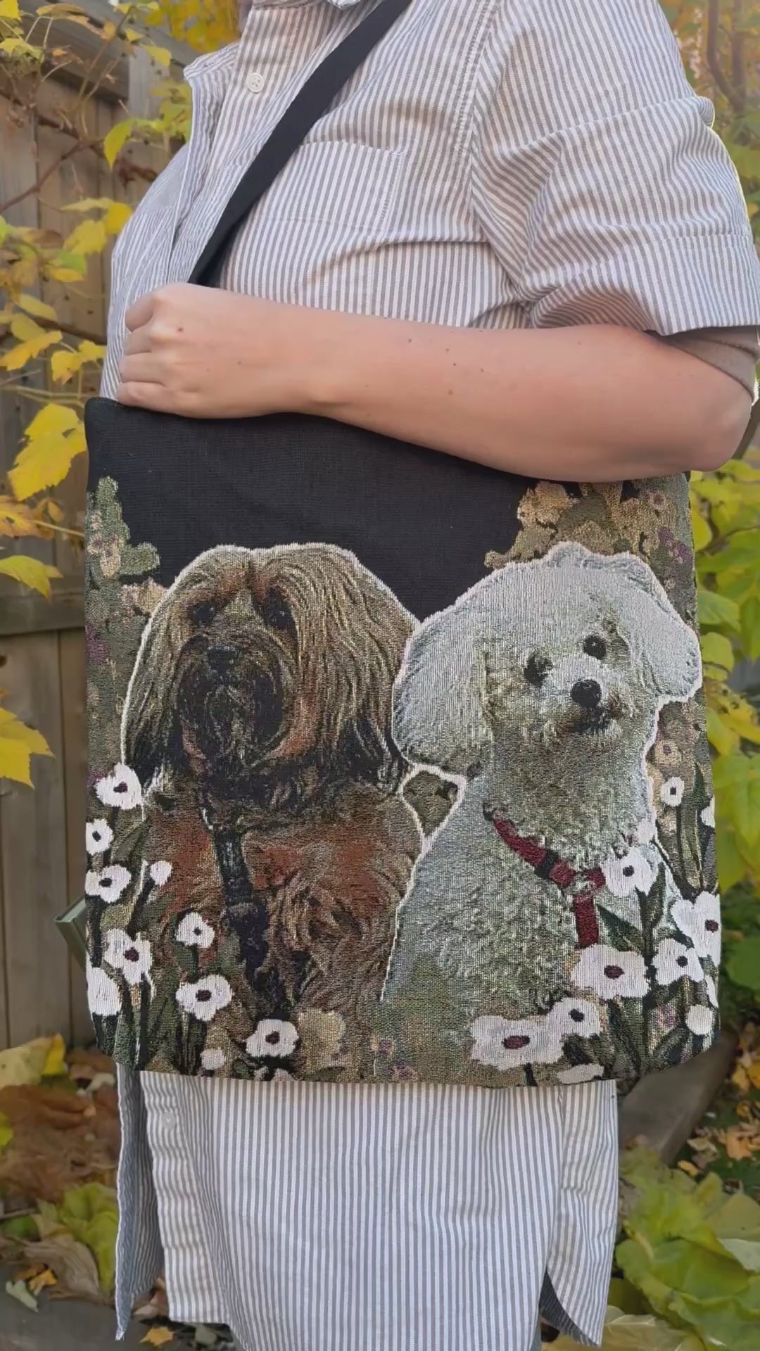 Custom Pet Photo Tote Bag: Garden