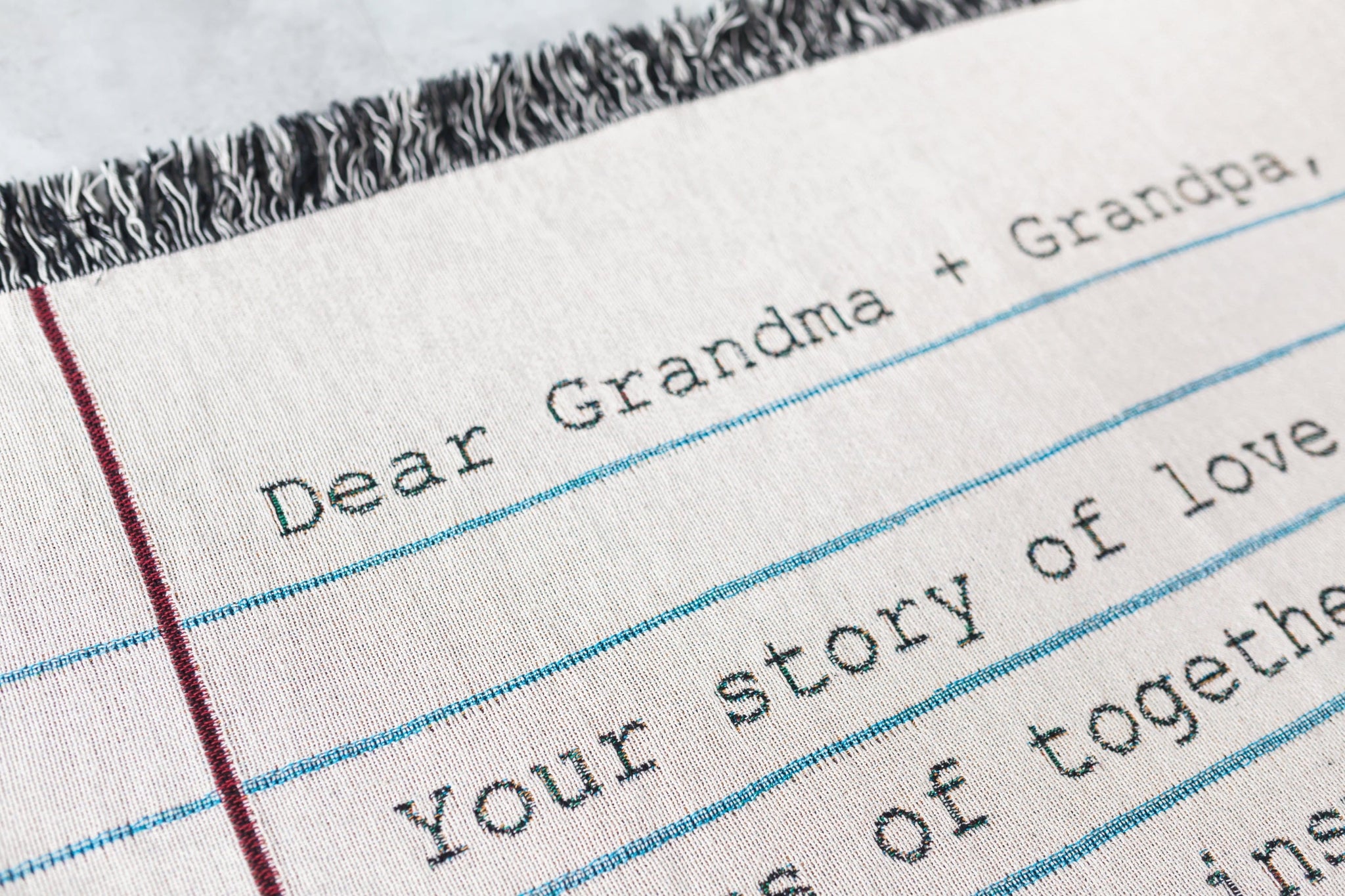 Love Letter Blanket Typewriter Frankie Print Co