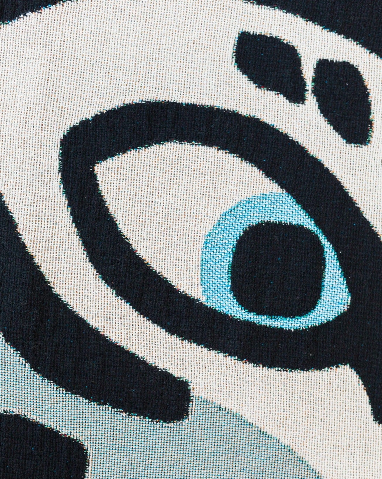 Tiger Woven Blanket - Blue Grey