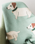 Wiener Dogs Throw Blanket (Green)