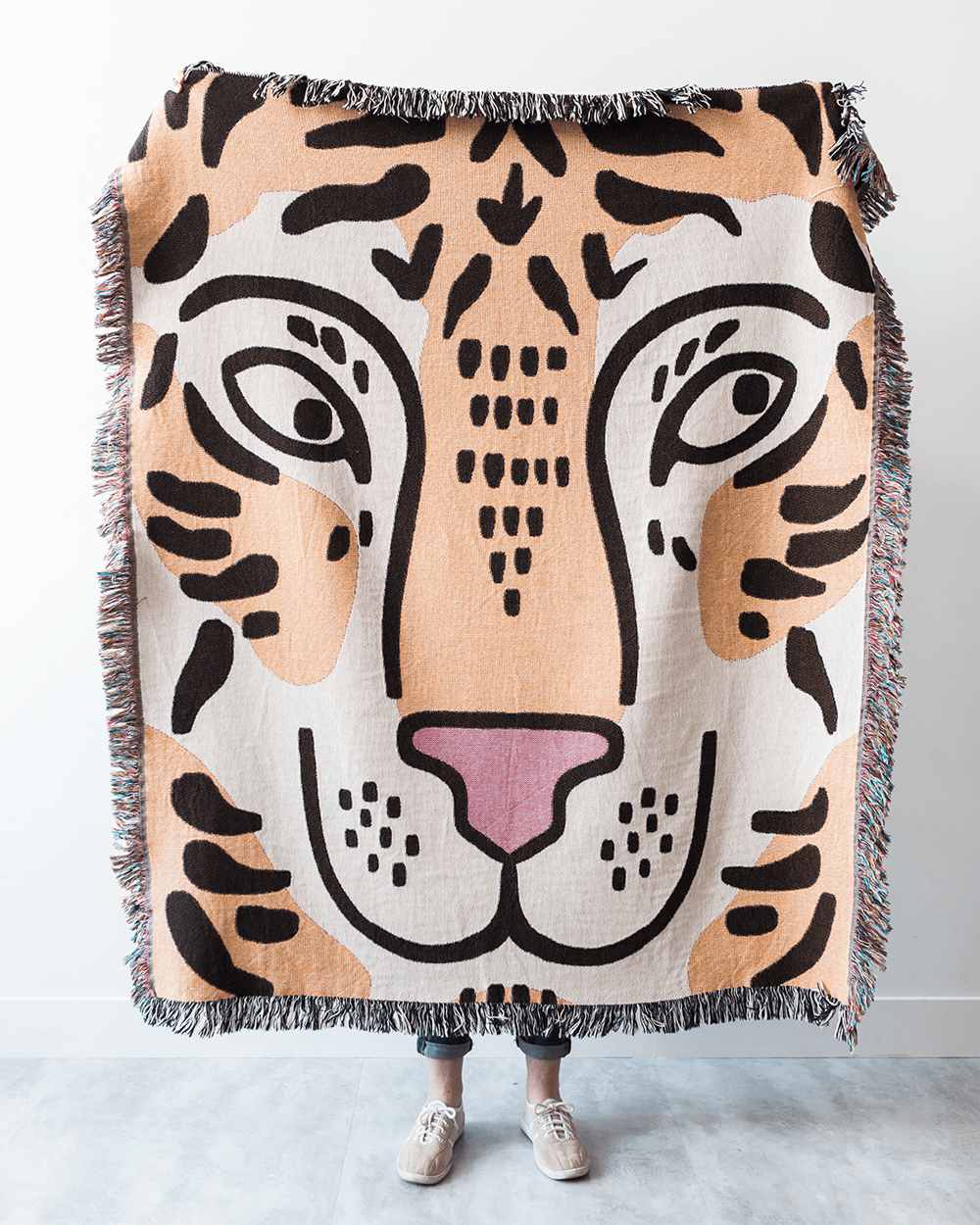 Tiger Woven Throw Blanket