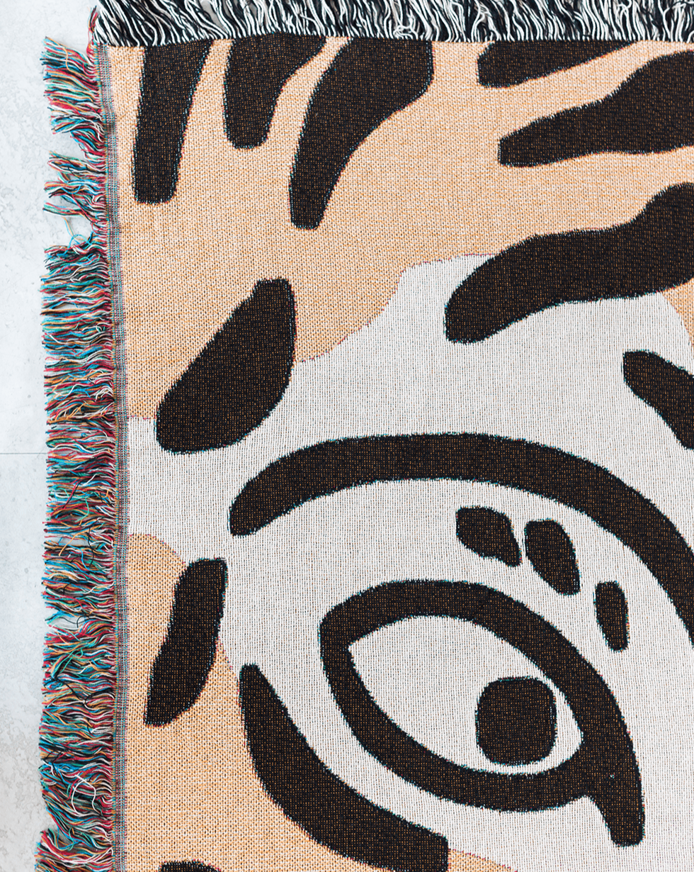 Tiger Woven Throw Blanket - Frankie Print Co