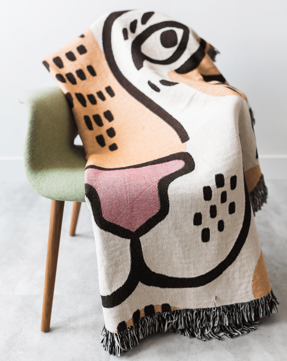 Tiger Woven Throw Blanket