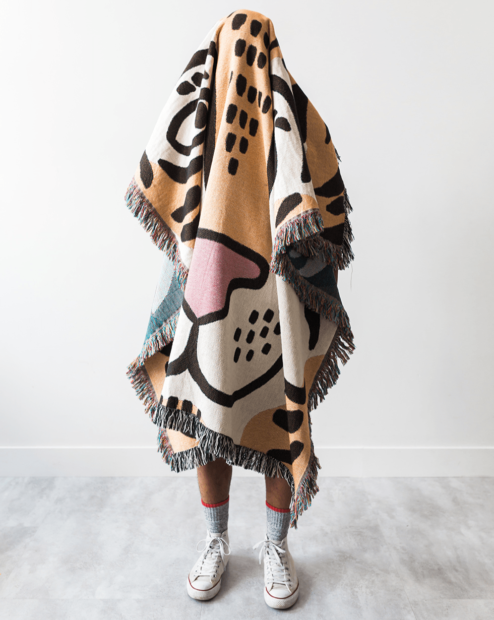 Tiger Woven Throw Blanket - Frankie Print Co