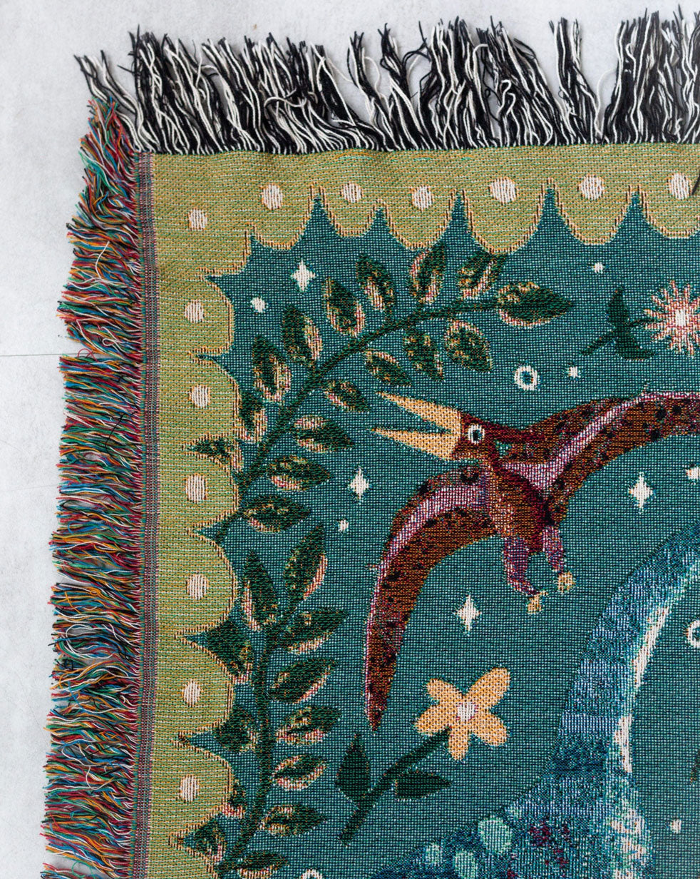 Dinosaur throw blanket by Frankie Print Co