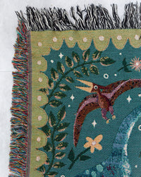 Dinosaur throw blanket by Frankie Print Co