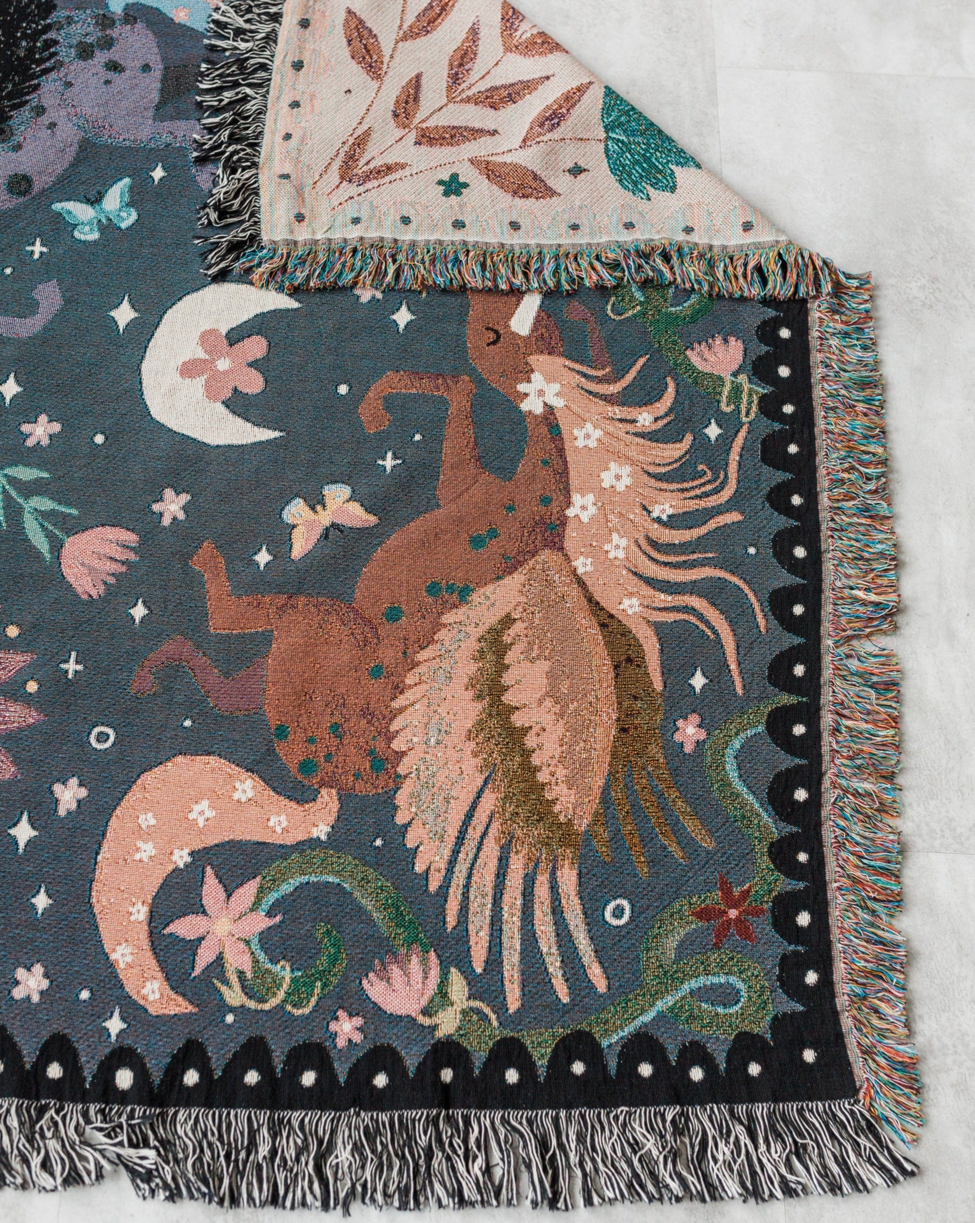 Unicorn Night Throw Blanket