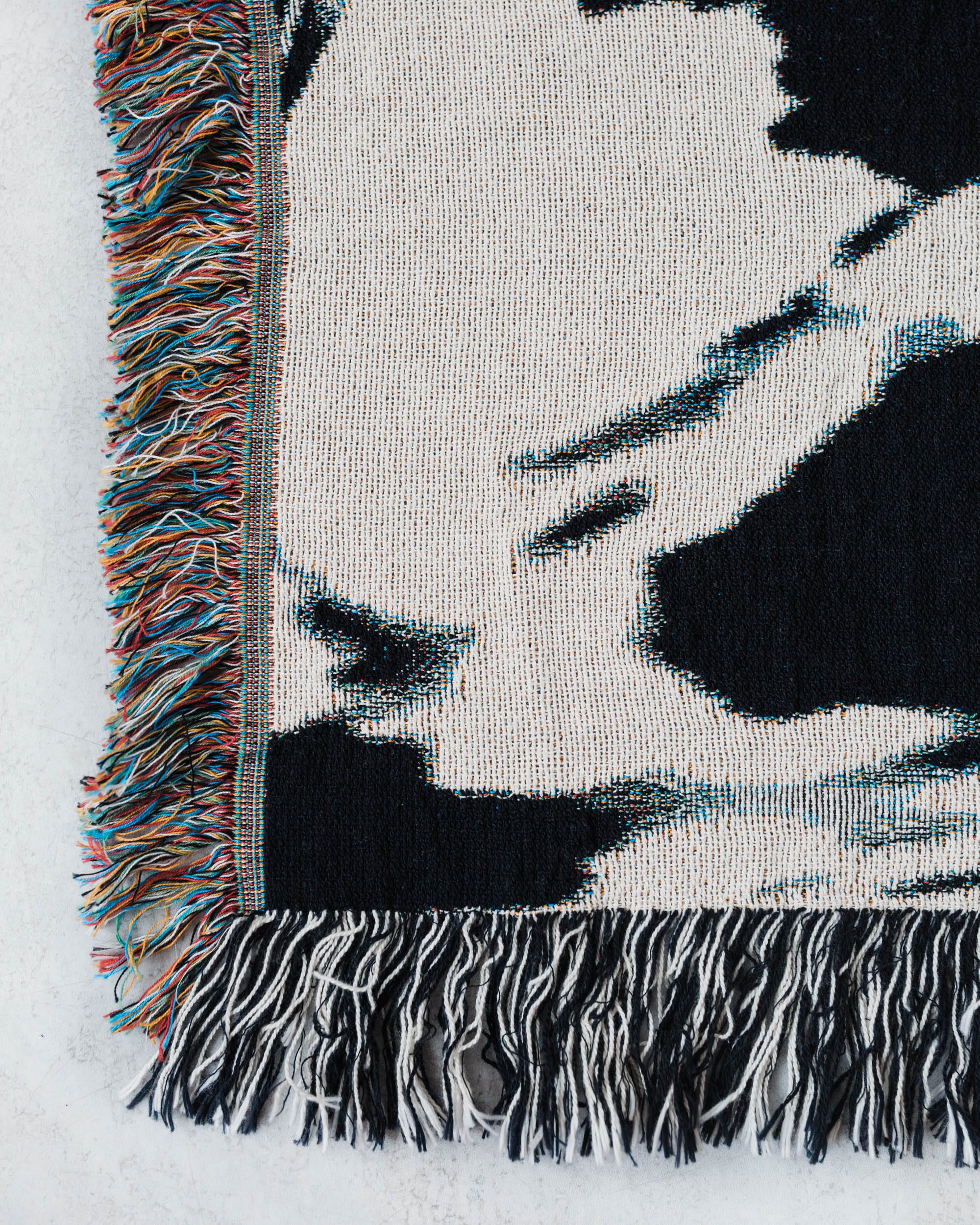 Marble Throw Blanket (Black and White II)