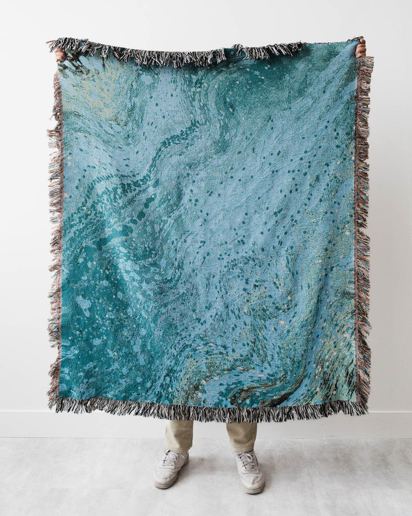 imperf ブランケットMarble Woven Throw Blanket WHITE MARBLE WOVEN THROW BLANKET S : 94x132cm | 37x52inches