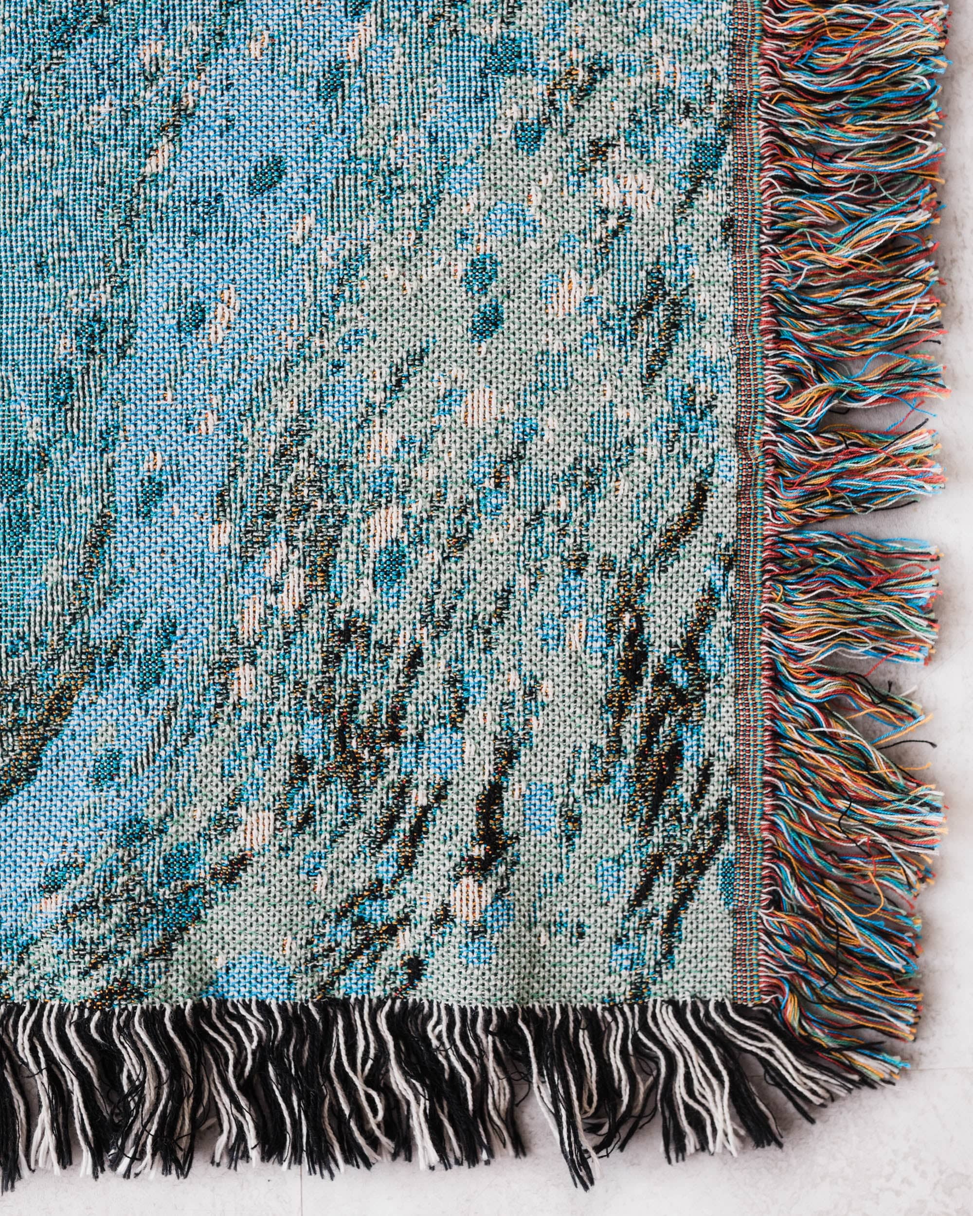 Marble Throw Blanket (Blue)