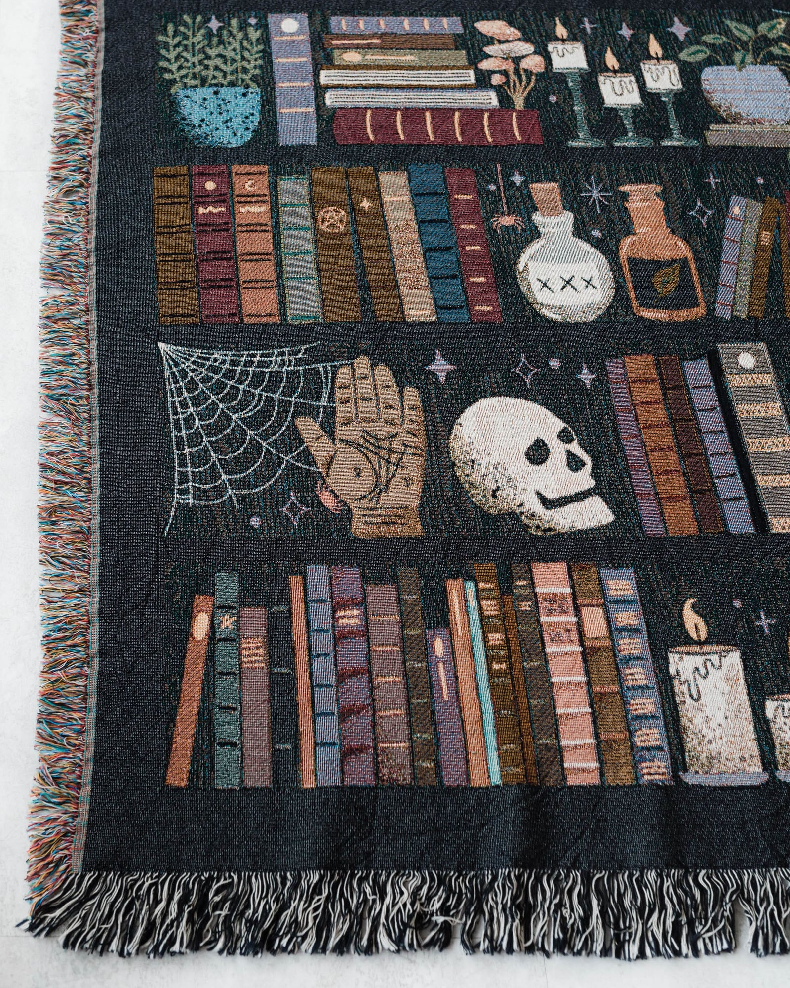 Witch's Bookshelf Blanket