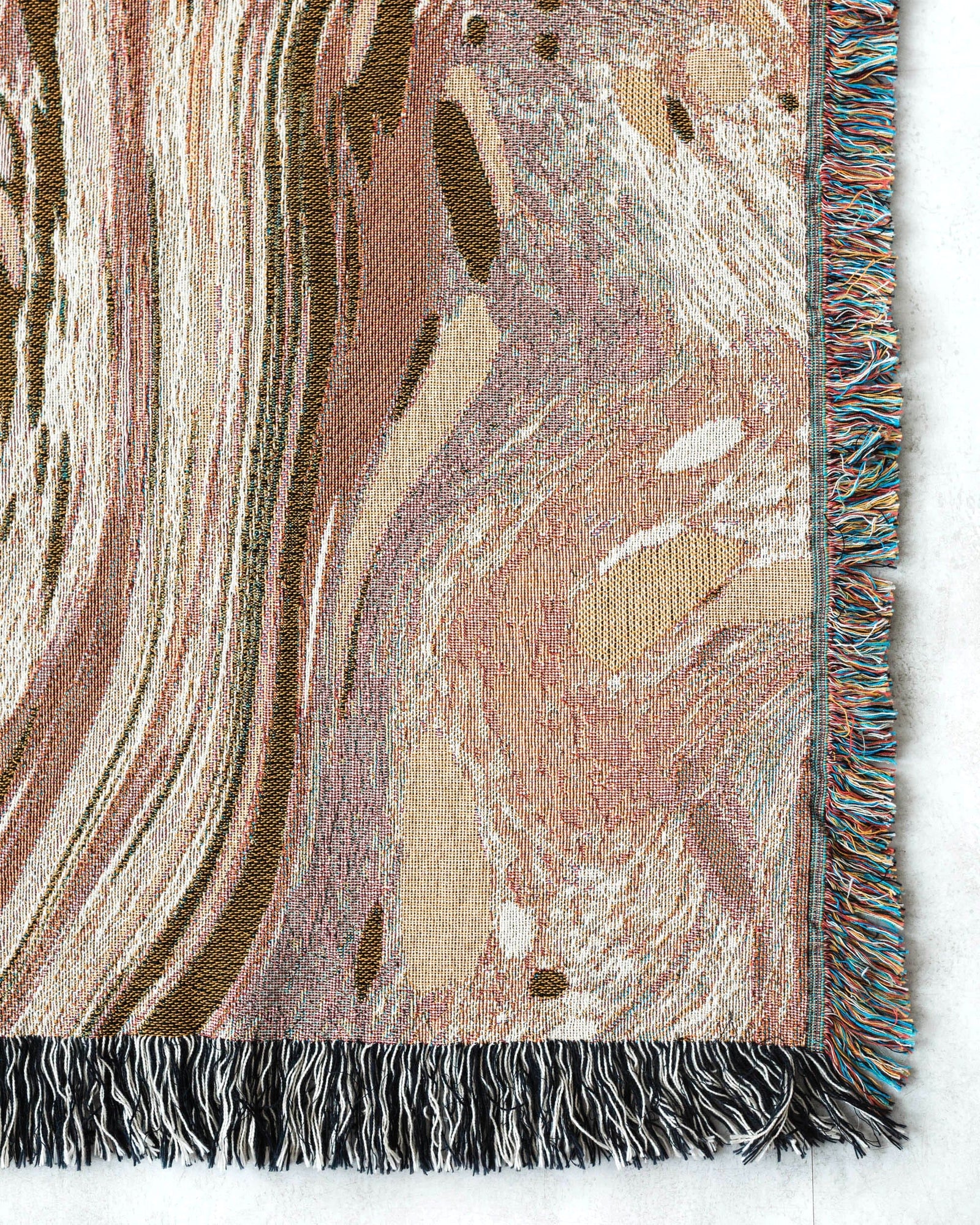 imperf ブランケットMarble Woven Throw Blanket WHITE MARBLE WOVEN THROW BLANKET S : 94x132cm | 37x52inches