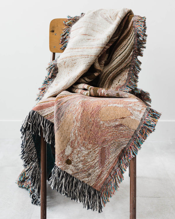 imperf ブランケットMarble Woven Throw Blanket Marble Woven Throw Blanket - Frankie Print Co