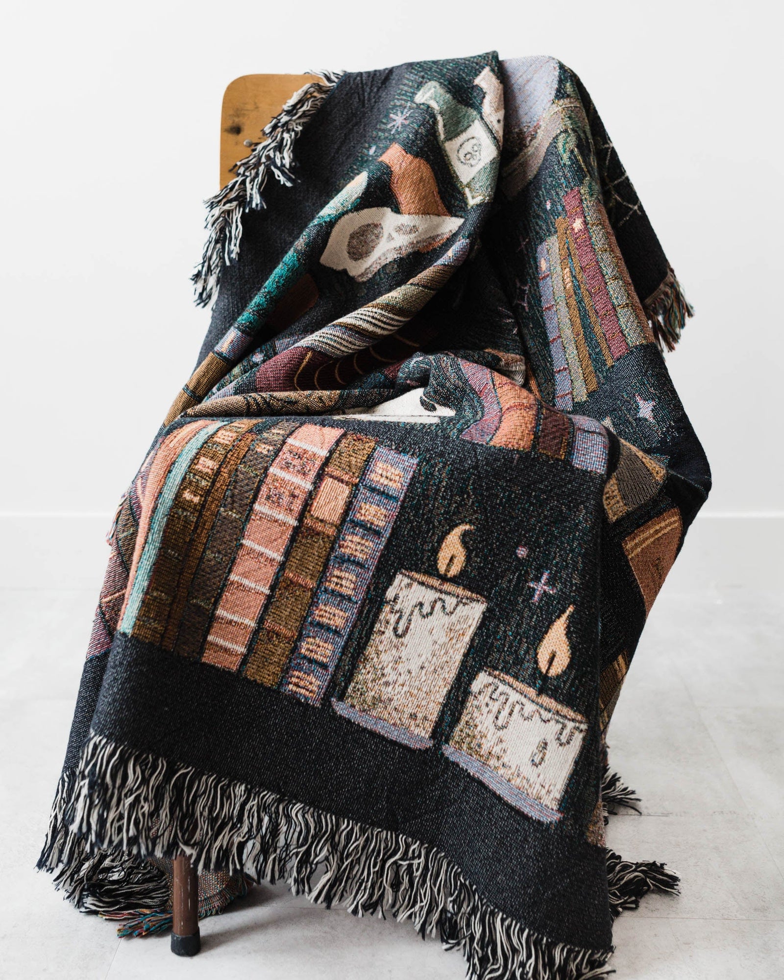 Witch's Bookshelf Blanket
