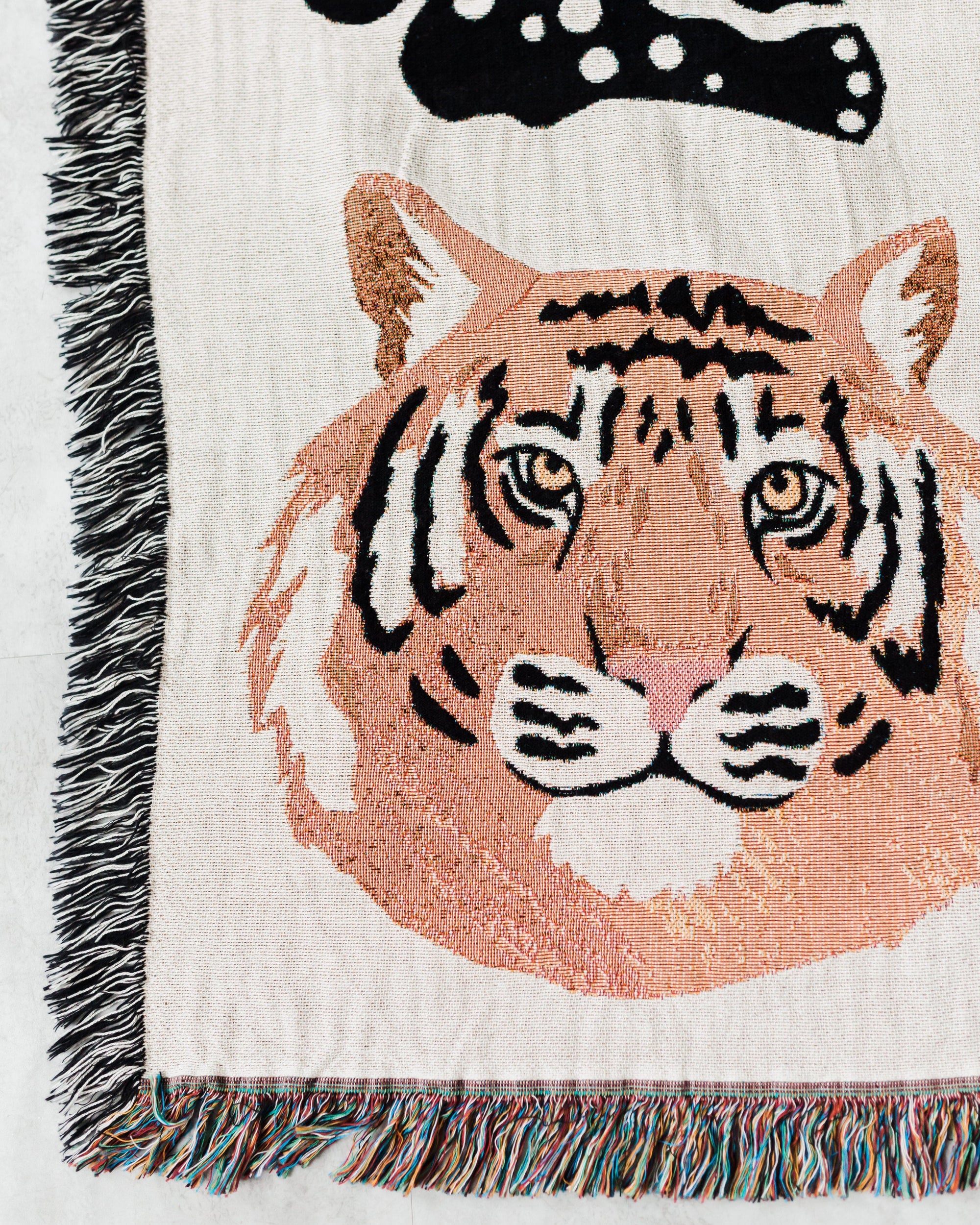 Jungle Animal Blanket - White