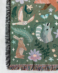 Woodland Animal Throw Blanket