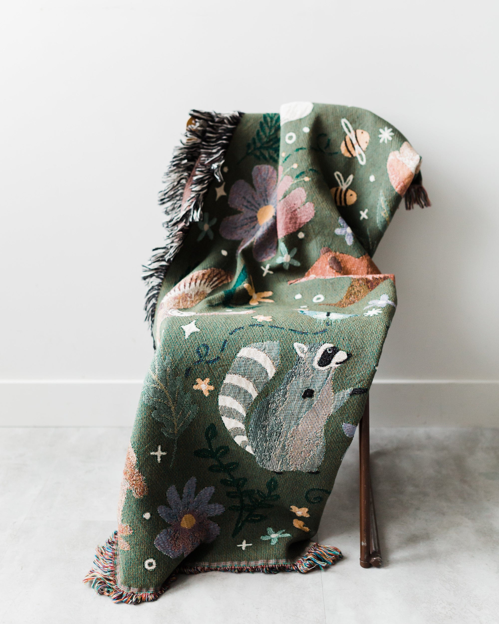 Woodland Animal Throw Blanket