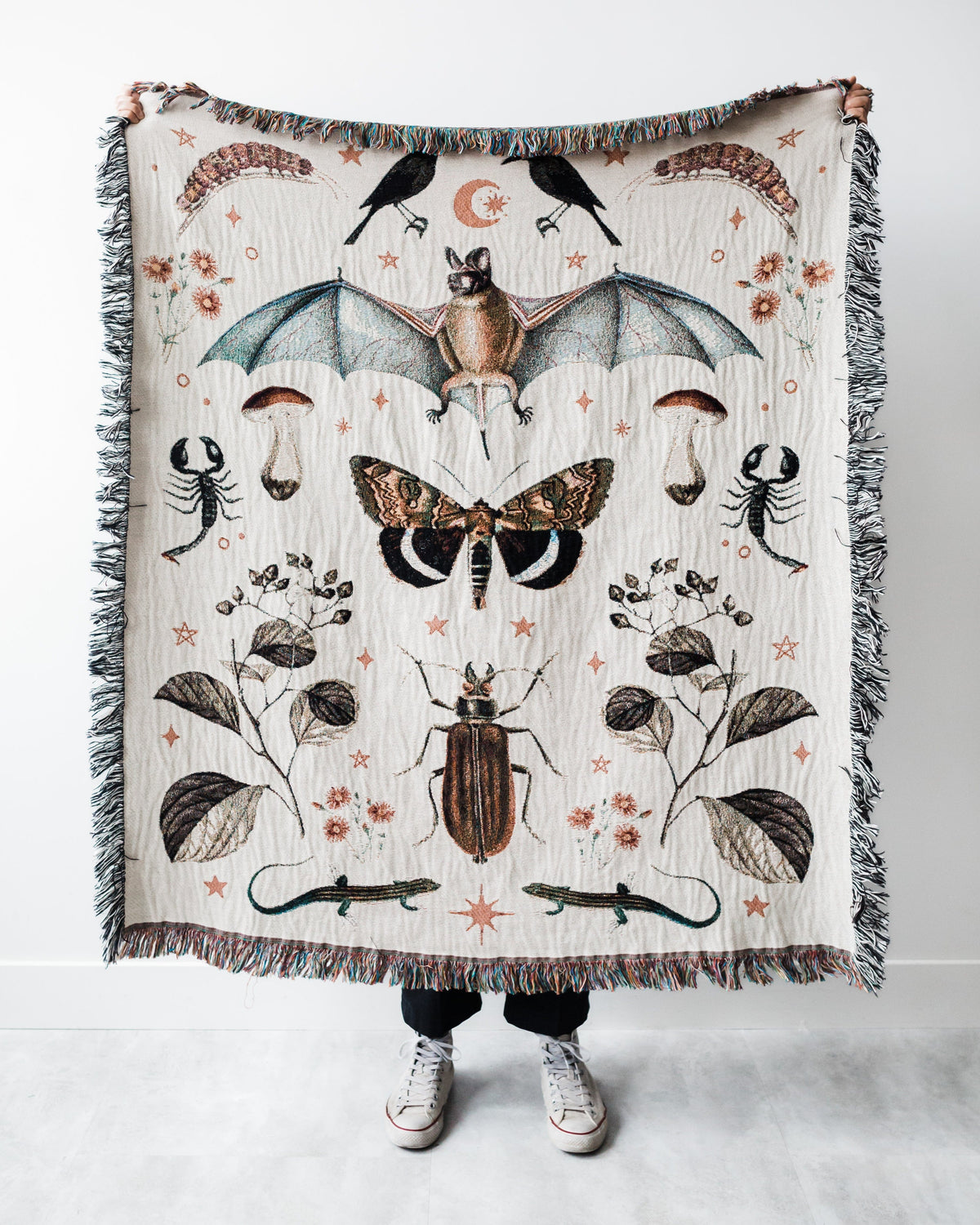 Creepy Crawlies Blanket - White