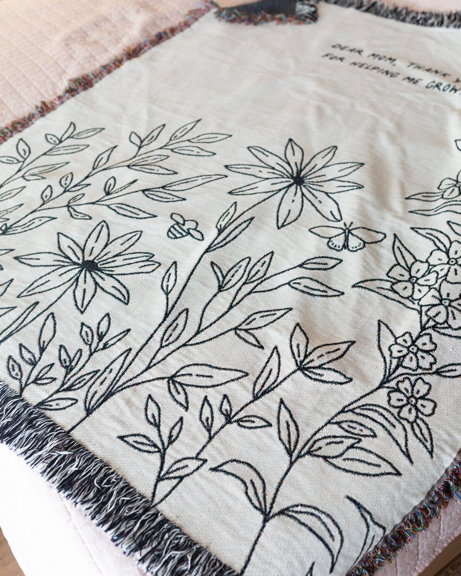 Floral Custom Message Blanket