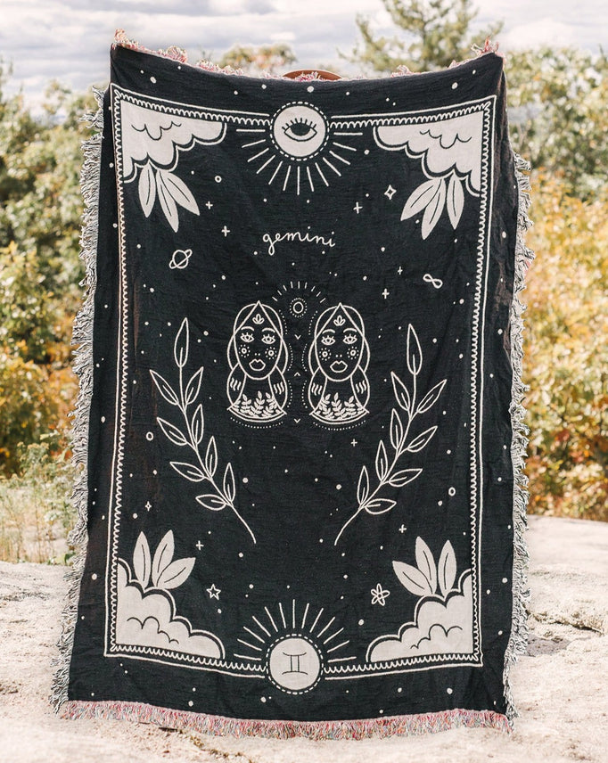 Zodiac woven best sale throw blanket