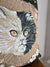 Black & White Cat Woven Pillow