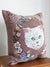 White Cat Woven Pillow