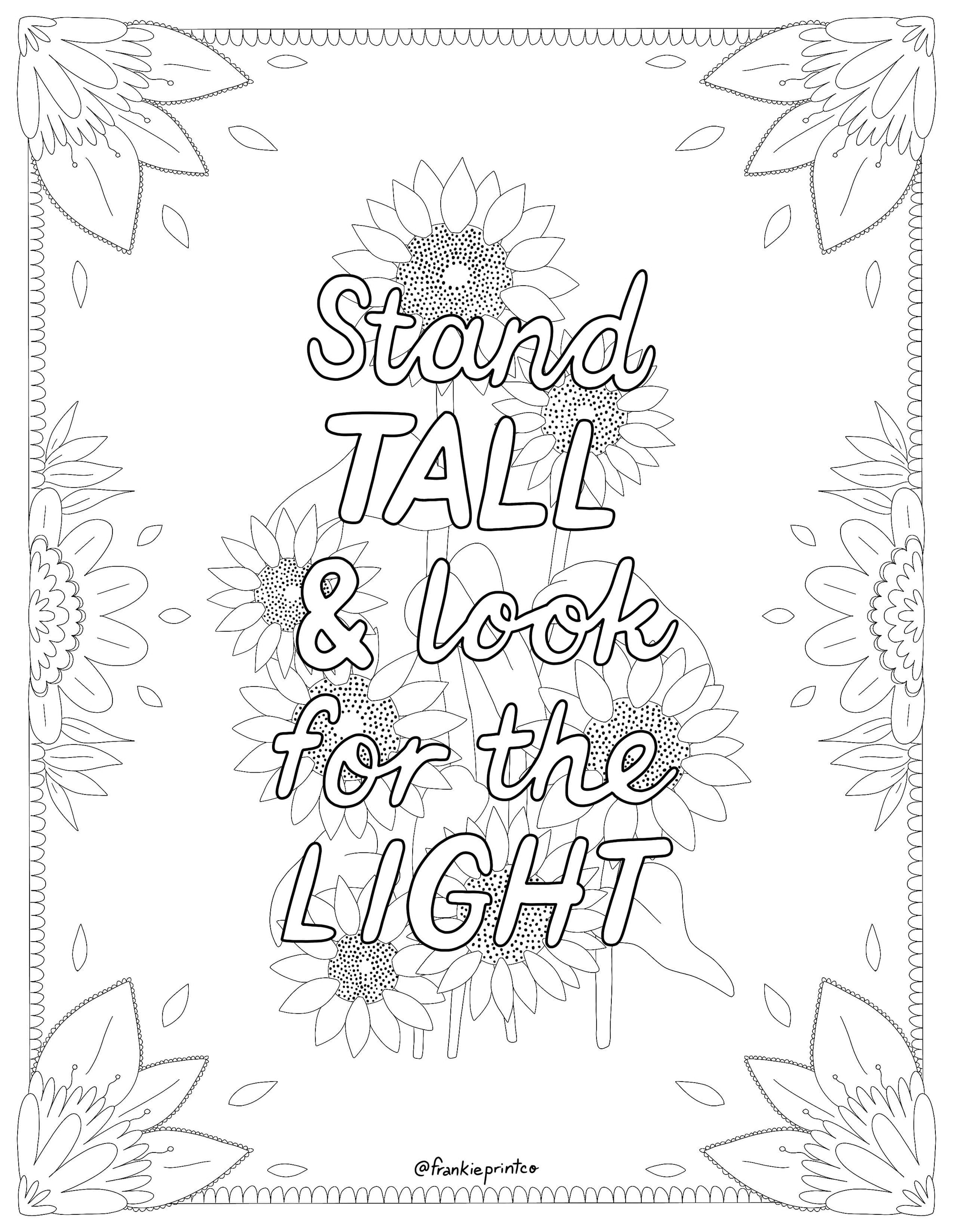 Stand Tall Coloring Sheet