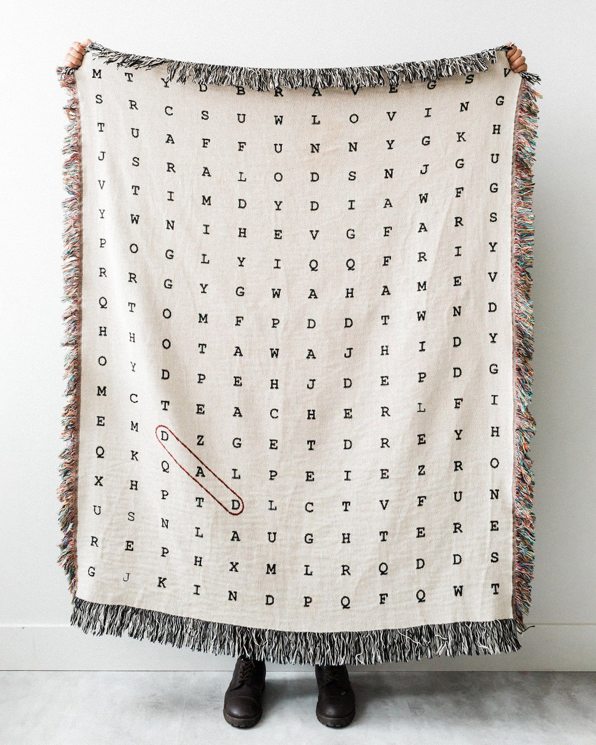 Word Search Throw Blanket