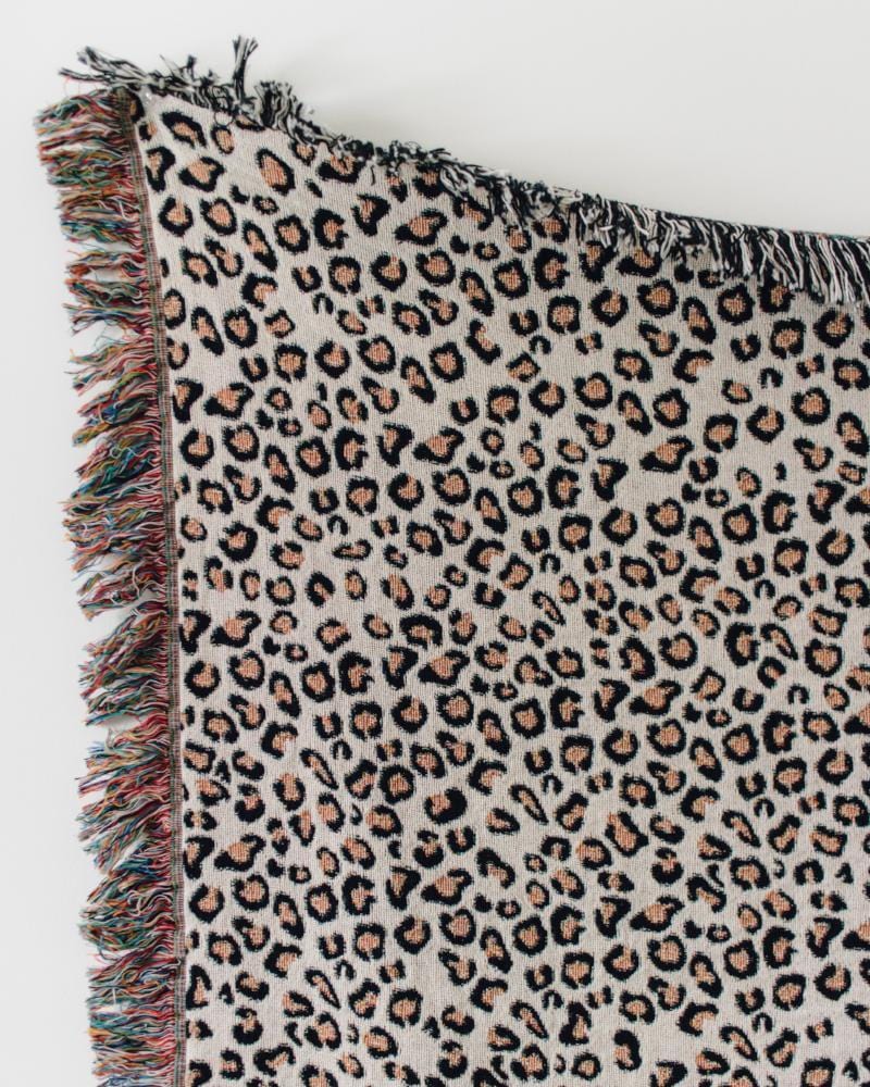 Leopard Print Blanket - 100% cotton
