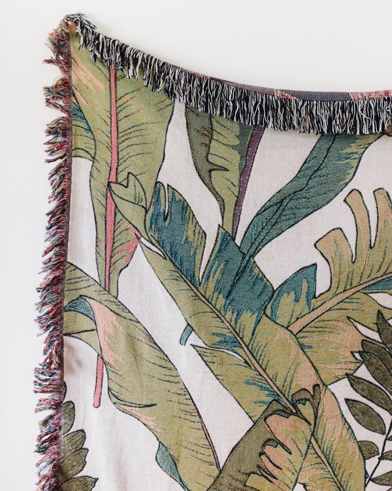 Palm Leaf Throw Blanket