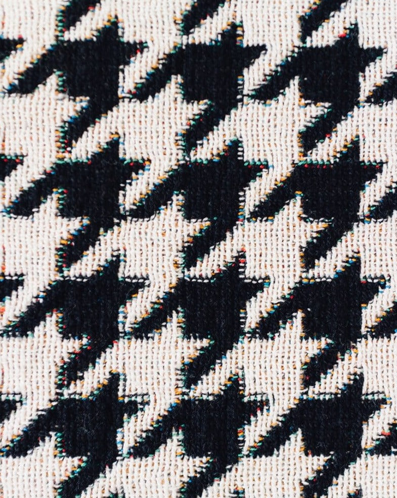 Houndstooth Woven Throw Blanket