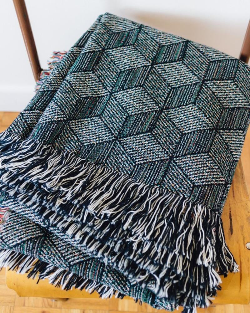 Woven cotton throw blanket sale