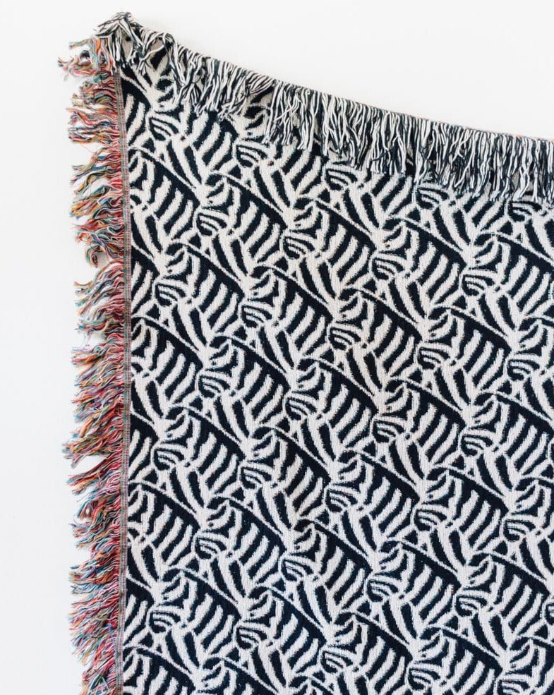 Zebra Woven Throw Blanket