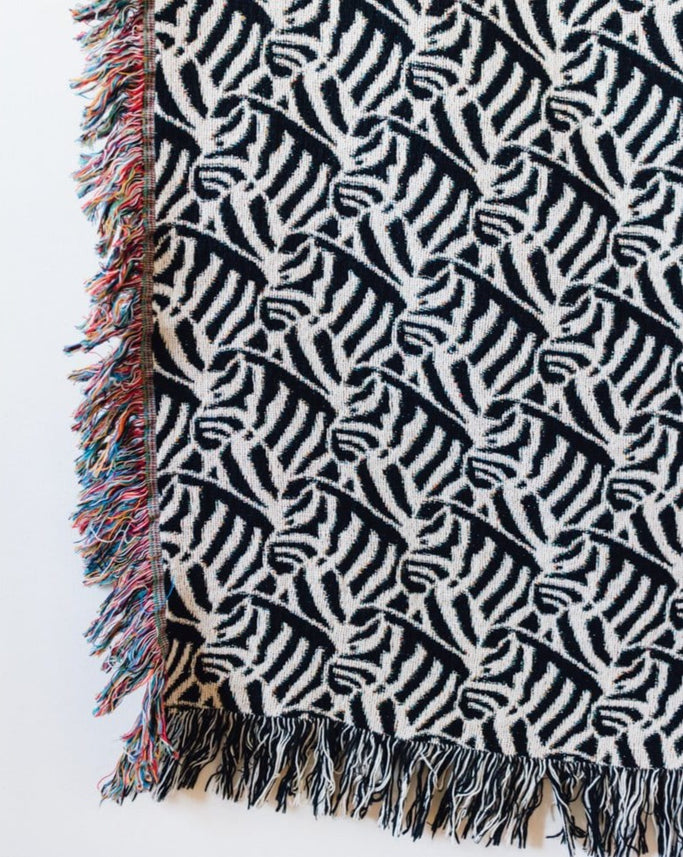 Zebra Woven Throw Blanket– Frankie Print Co