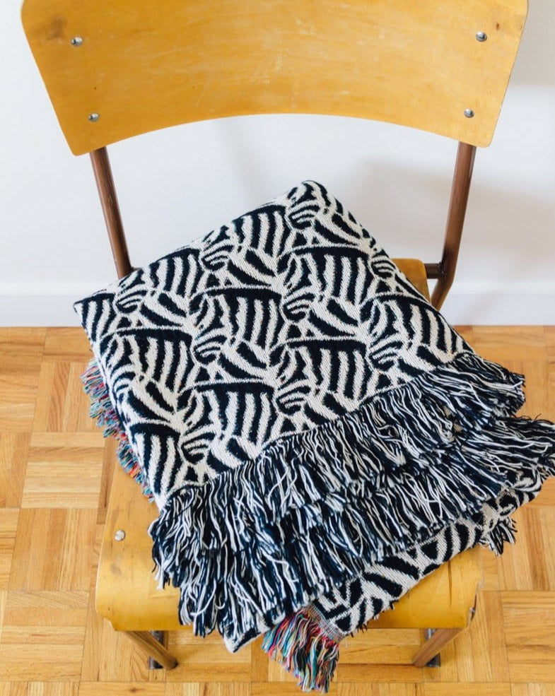 Zebra Woven Throw Blanket