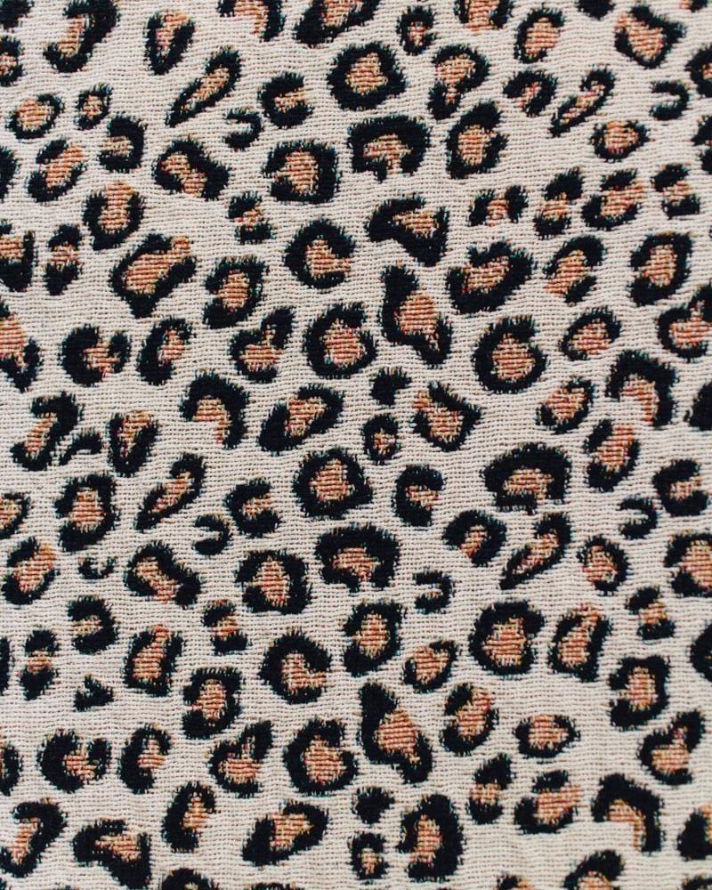 Leopard Print Blanket - 100% cotton woven throw blanket, animal print throw, animal print blanket, animal print decor, leopard print decor